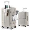 Large Capacity Wide Trolley Suitcase with Silent Swivel Wheels Sturdy and Durable Multi-functional Luggage Case