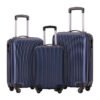 ABS Cabin Trolley Blue Luggage for Traveling Bags 3 Pic Suitcase Sets