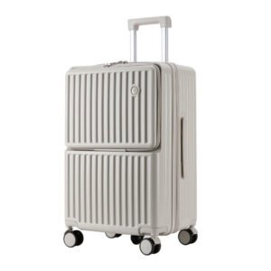 Large Capacity Wide Trolley Suitcase with Silent Swivel Wheels Sturdy and Durable Multi-functional Luggage Case