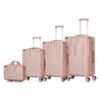 Waterproof ABS Luggage Sets Travelling Suitcase Set With Spinner Wheels For Women