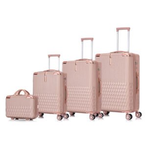 Waterproof ABS Luggage Sets Travelling Suitcase Set With Spinner Wheels For Women