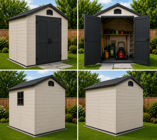 6 ft. x 4 ft. Outdoor Storage Shed – Weather-Resistant Garden Storage for Tools, Bikes & Equipment