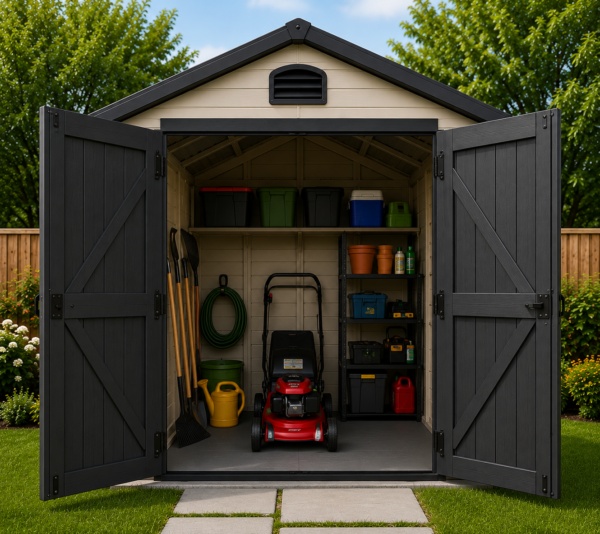 6 ft. x 4 ft. Outdoor Storage Shed – Weather-Resistant Garden Storage for Tools, Bikes & Equipment