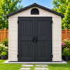 6 ft. x 4 ft. Outdoor Storage Shed – Weather-Resistant Garden Storage for Tools, Bikes & Equipment