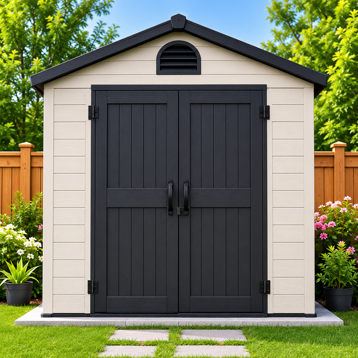 6 ft. x 4 ft. Outdoor Storage Shed – Weather-Resistant Garden Storage for Tools, Bikes & Equipment