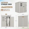 Spacious 6×6 FT Resin Outdoor Storage Shed with Floor