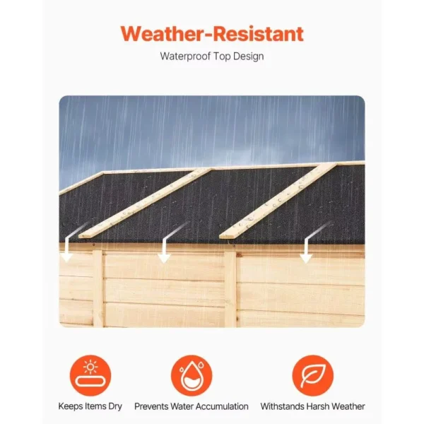 58×78 Inch Waterproof Cedar Wood Outdoor Storage Shed