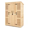 58×78 Inch Waterproof Cedar Wood Outdoor Storage Shed