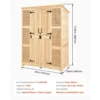 58×78 Inch Waterproof Cedar Wood Outdoor Storage Shed