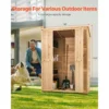 58×78 Inch Waterproof Cedar Wood Outdoor Storage Shed